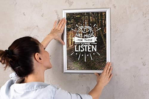 Miniatura 7 de BNV - Marco de fotos de aluminio con carga frontal, color azul oscuro, 16 x 20 pulgadas, perfil de 1 pulgada, montaje en pared, modo vertical y