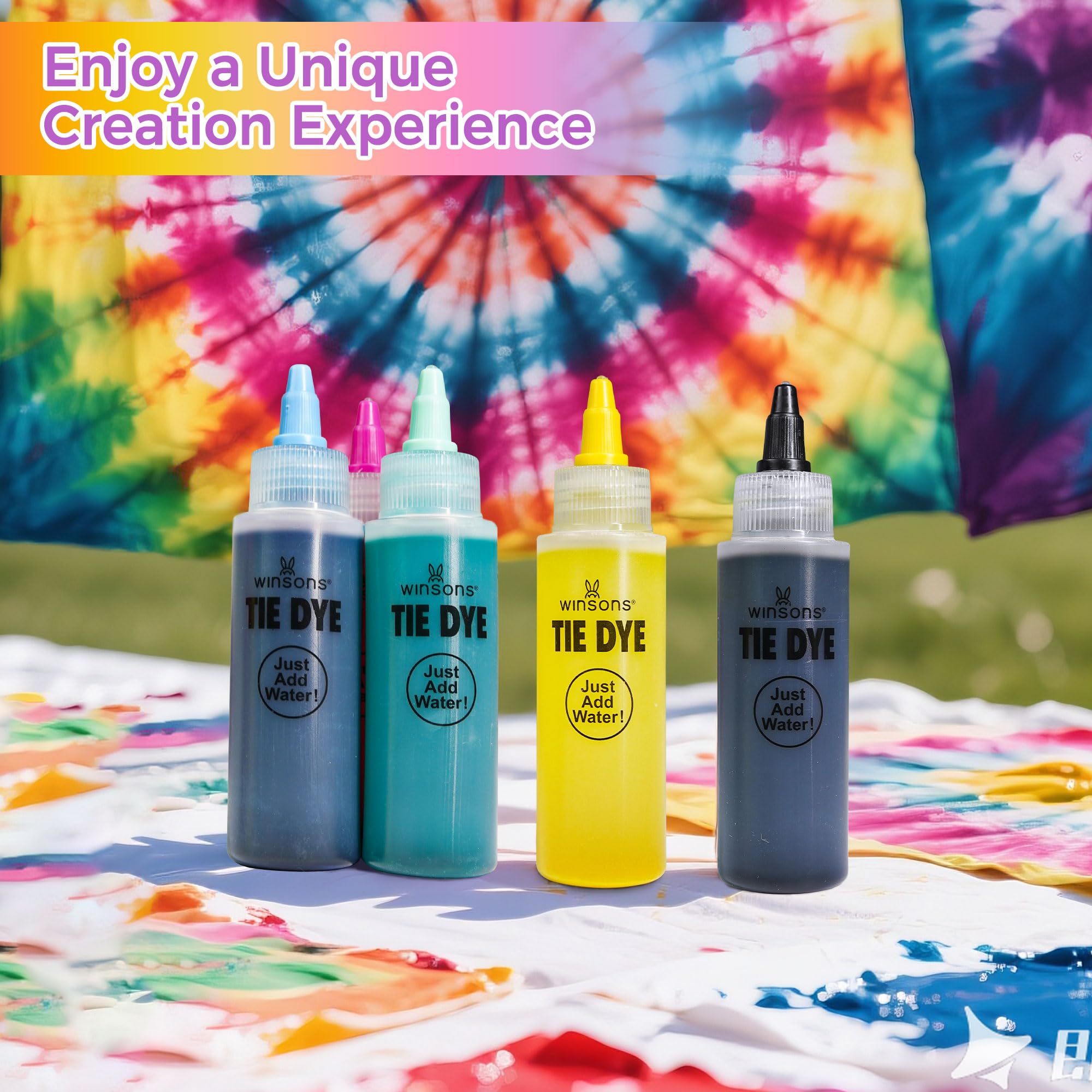 Amazon.com: 24 Colors Tie Dye Kit, Tie Dye Set for Kids, Pre