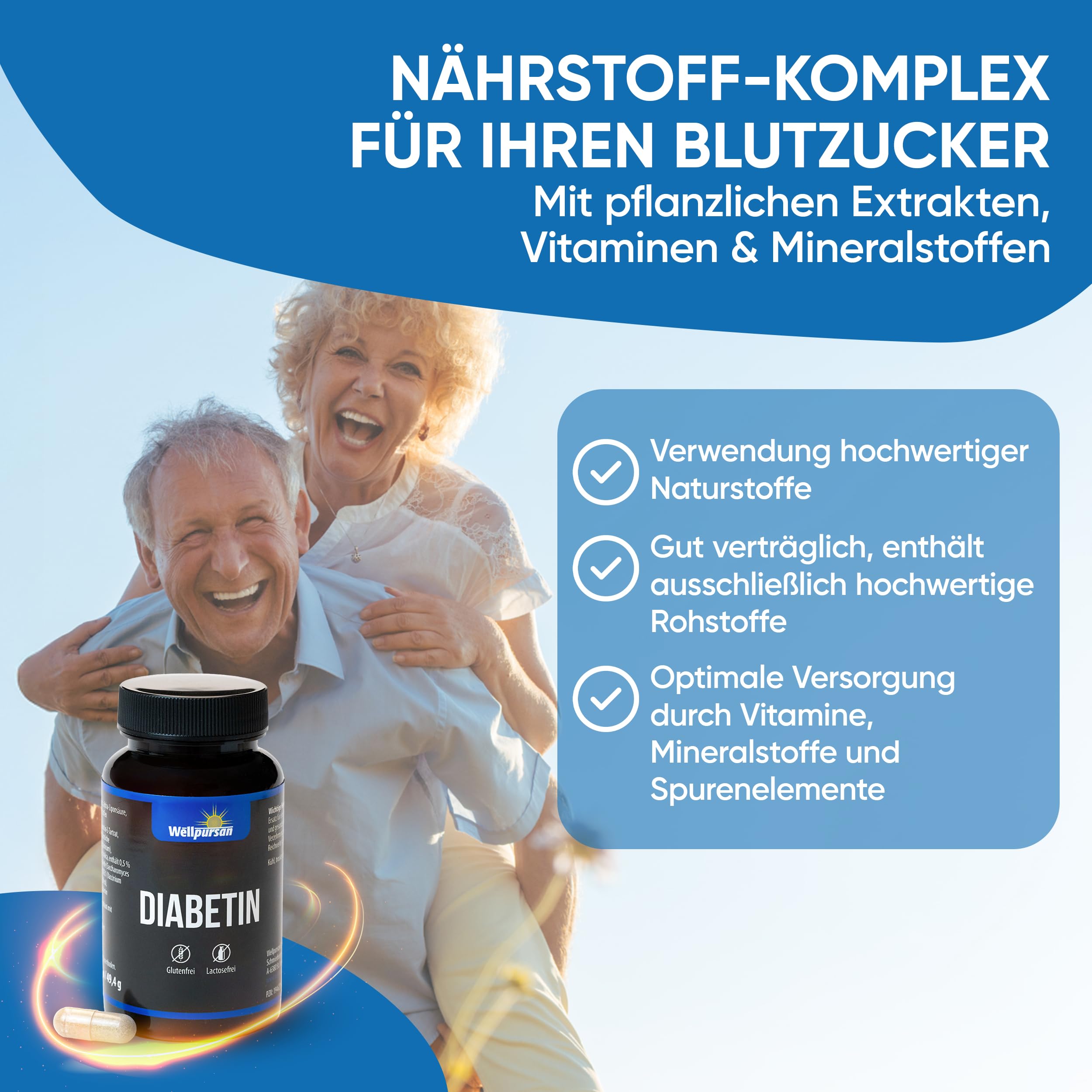 Wellpursan Diabetin Kapseln (3 x 60 Kapseln) – Natürlicher Komplex zur Unterstützung eines ausgewogenen Stoffwechsels und der allgemeinen Vitalität.