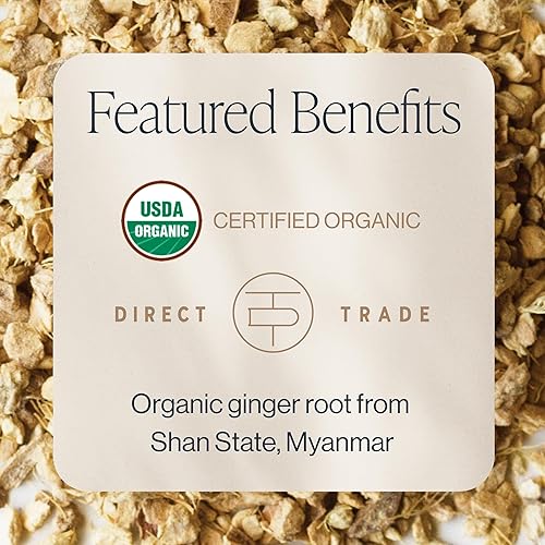 Vista 96 de Rishi Tea Mystic Mint - Té de hierbas orgánico, sin cafeína, hojas sueltas, mezcla de menta calmante – 16 onzas, más de 55 porciones