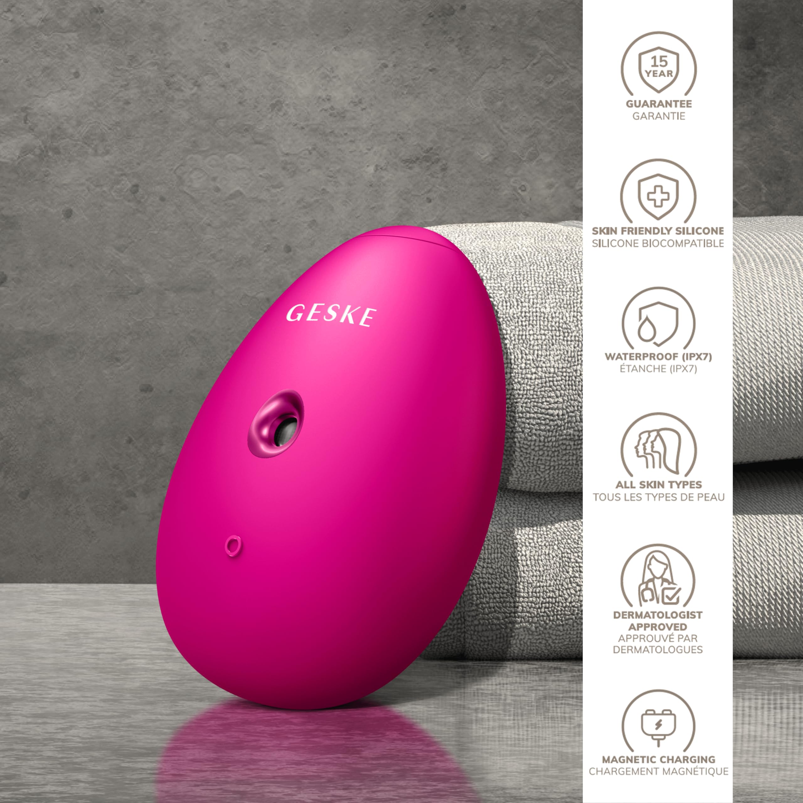 GESKE Facial Hydration Refresher | 4 in 1 Vaporizzatore facciale | SmartAppGuided™ | Brumizzatore | Dispositivo per la pulizia del viso | Nebulizzatore | Bagliore naturale