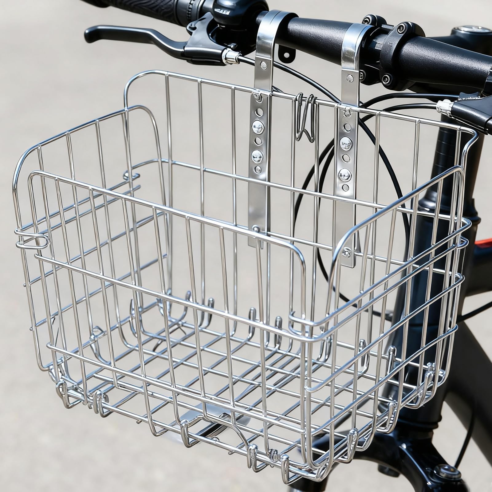Panier avant pour vélo, porte-bagages pliable réglable, panier avant pour vélo électrique - Pour route, montagne, trottinette électrique, adultes