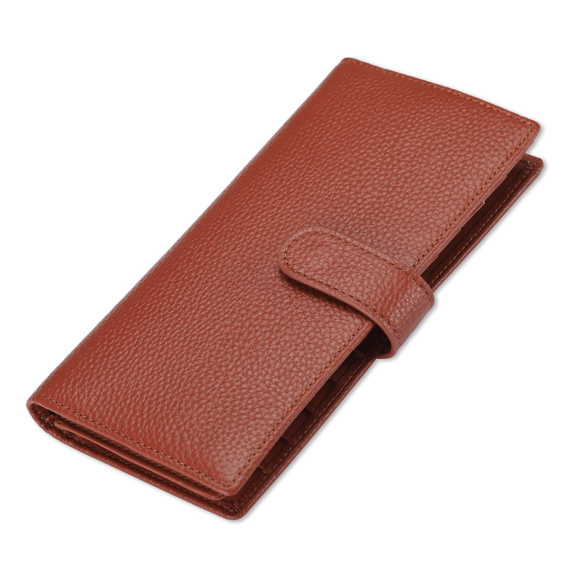 Romozi Womens Wallet Genuine Leather Credit Card Holder Wallet for Women with RFID Blocking (Brown)