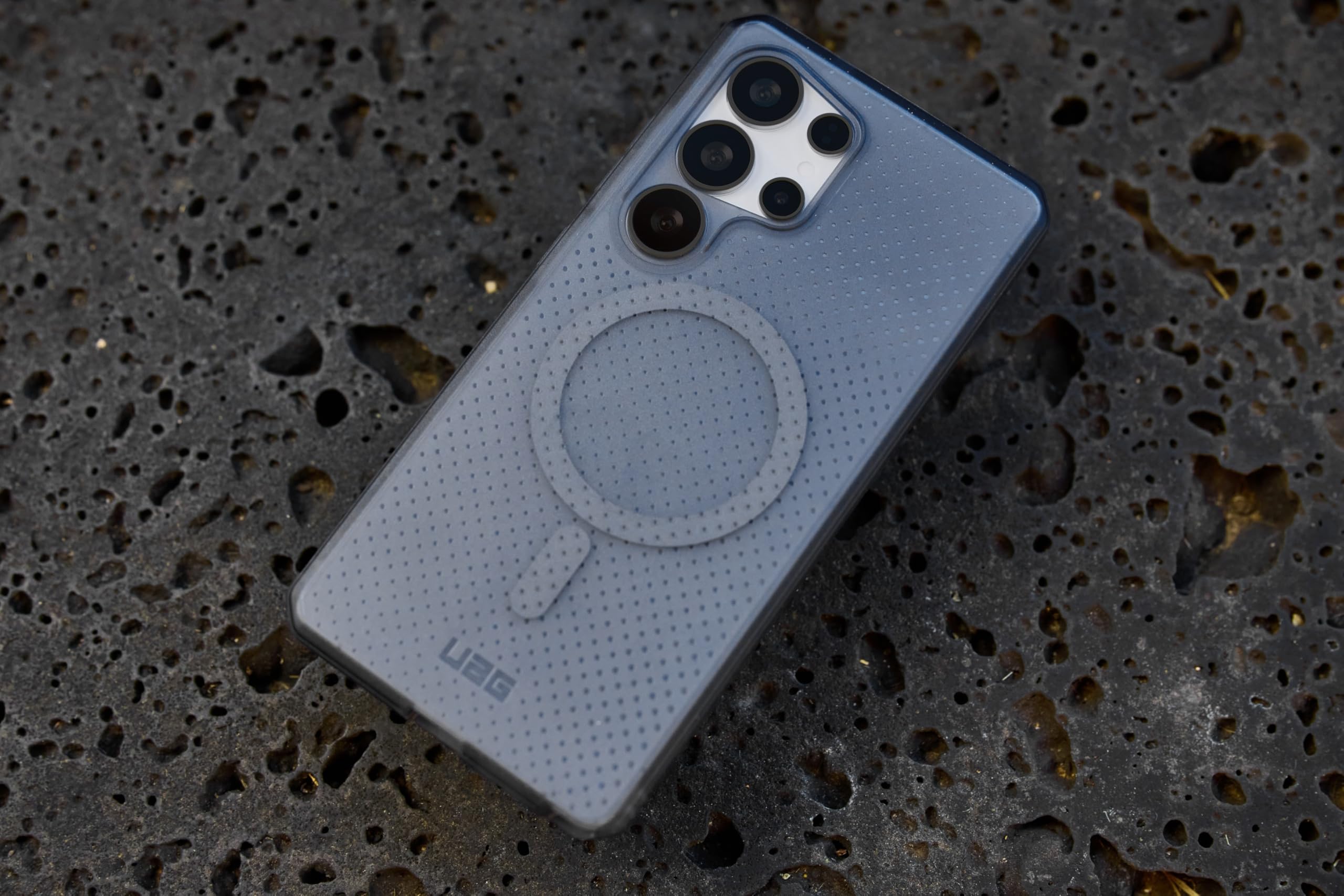 URBAN ARMOR GEAR UAG Designed for Samsung Galaxy S25 Case 6.2" DOT - Compatible with Magnetic Charging Slim Transparent Rugged Military Drop Tested Protective Cover, Cloud Blue