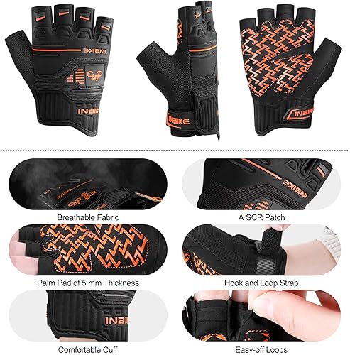 Miniatura 7 de INBIKE Cycling Gloves Bike Glove Anti Slip Shock Absorbing Adjustable Breathable Padded MTB Racing Sports Gloves