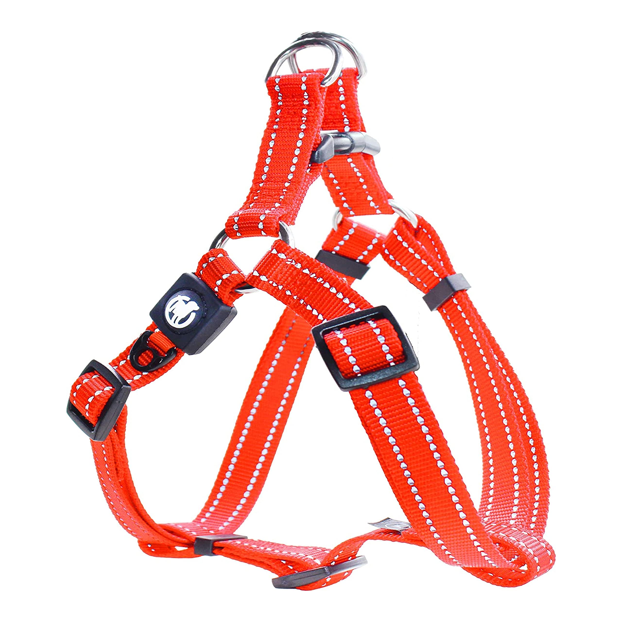 DDOXX Arnés Perro Step-In Nylon, Reflectante, Ajustable | Muchos Colores & Tamaños | para Perros Pequeño, Mediano y Grande | Accesorios Gato Cachorro | Naranja, XS, Julius k9 arnes