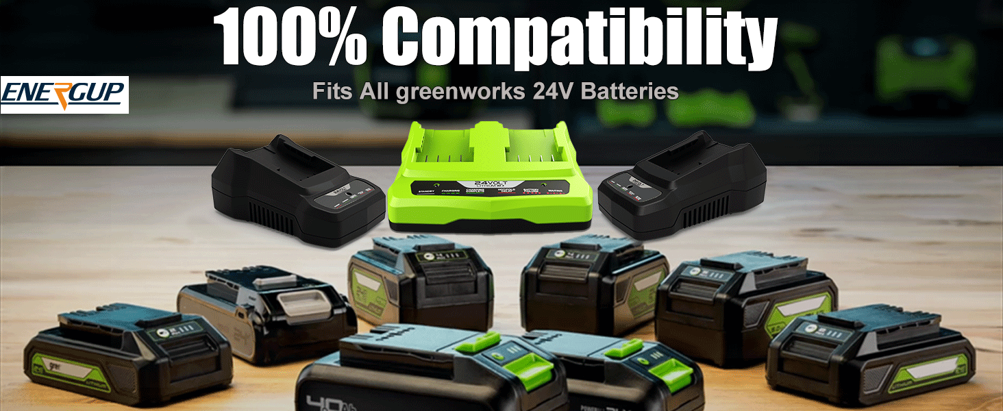 Amazon.com: energup 2Pack 24Volt Compatible with Greenworks 24V
