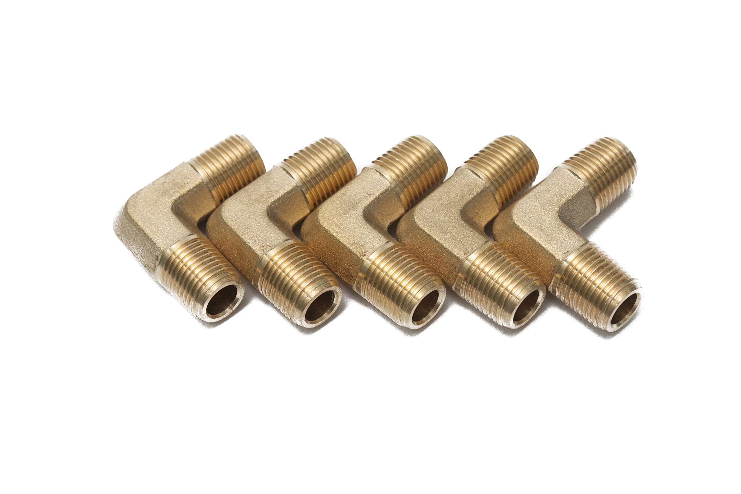 Ottone Tubo Raccordo 90 Gradi Gomito 1/8 PT Maschio X 1/8 PT Femmina - Foto 3