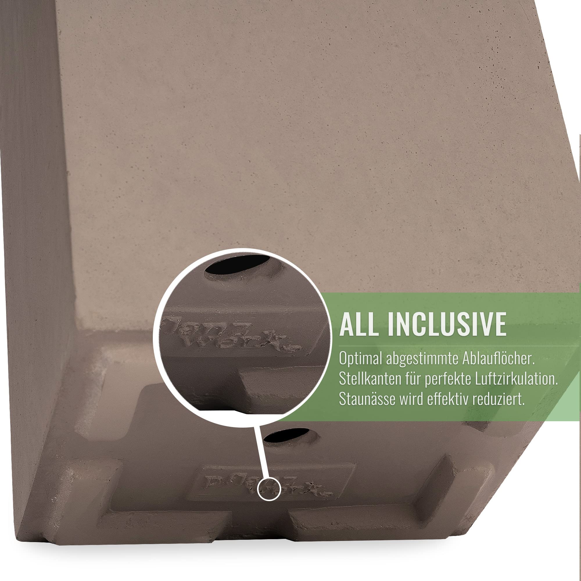 Pflanzwerk® Pot de Fleur Cube Jardinière Chocolate 30x34x34cm *Résistant au Gel* *Protection UV* *Qualité européenne*
