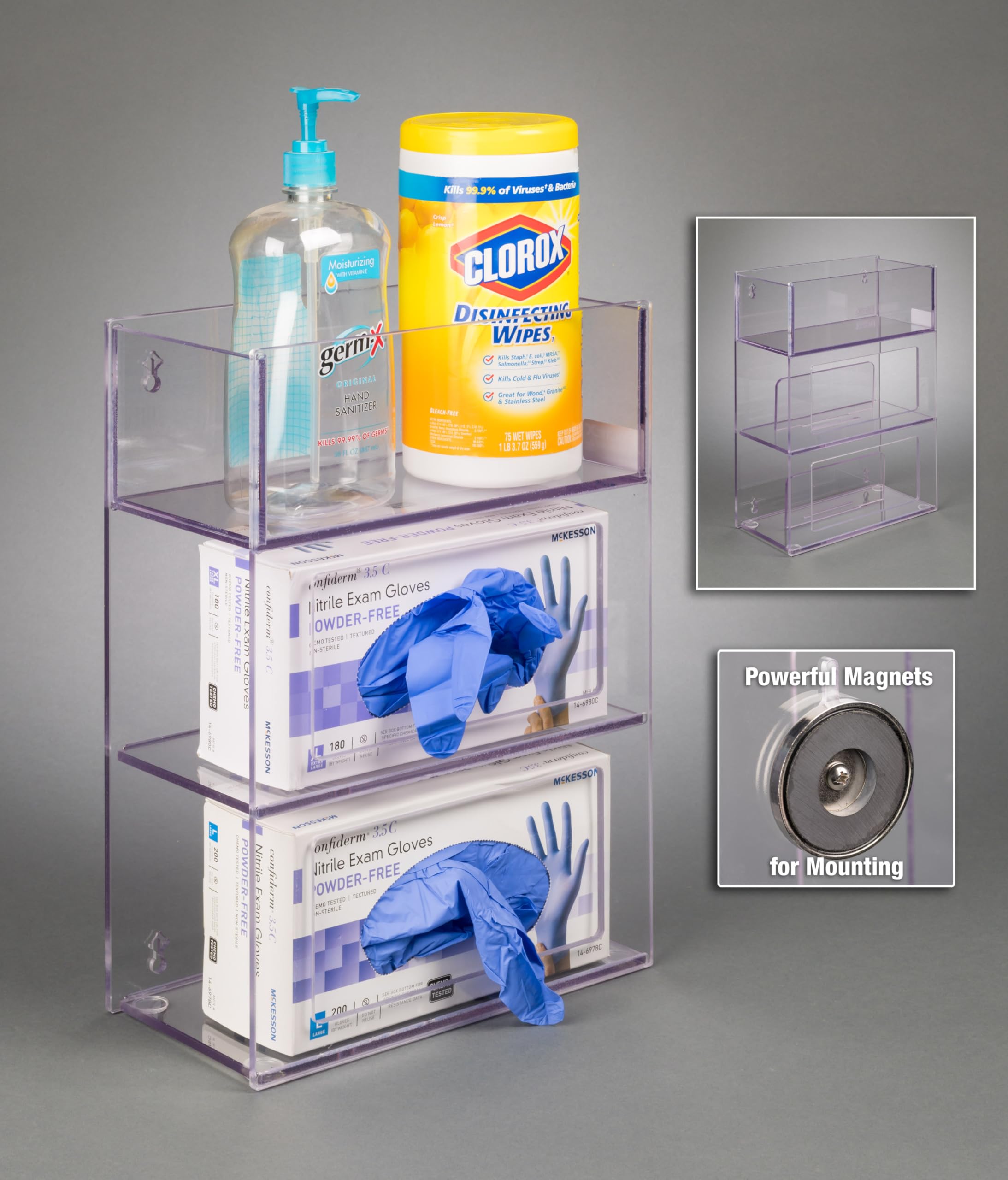 Two Glove Box Holder w/Bin (Bump, Magnets 4)