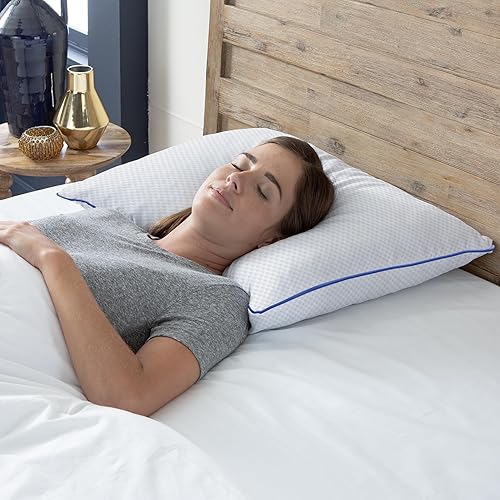 Miniatura 8 de Vibe Almohada de espuma viscoelástica triturada con gel refrigerante, paquete de 2, de gran tamaño (15 x 27 pulgadas)