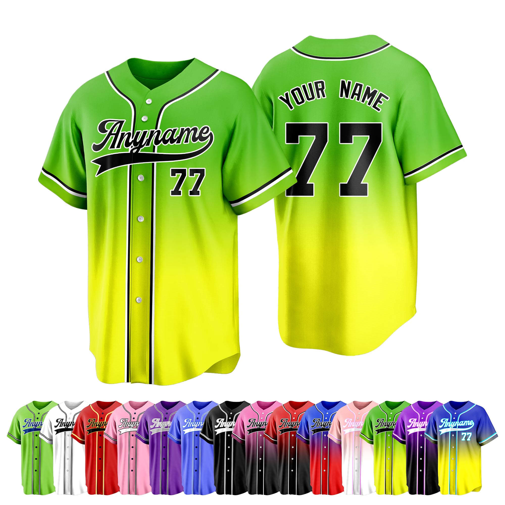Custom Baseball Jersey Printed Stitched Names Numbers Logo Personalized Baseball Jersey for Men Women Youth Sports Fans