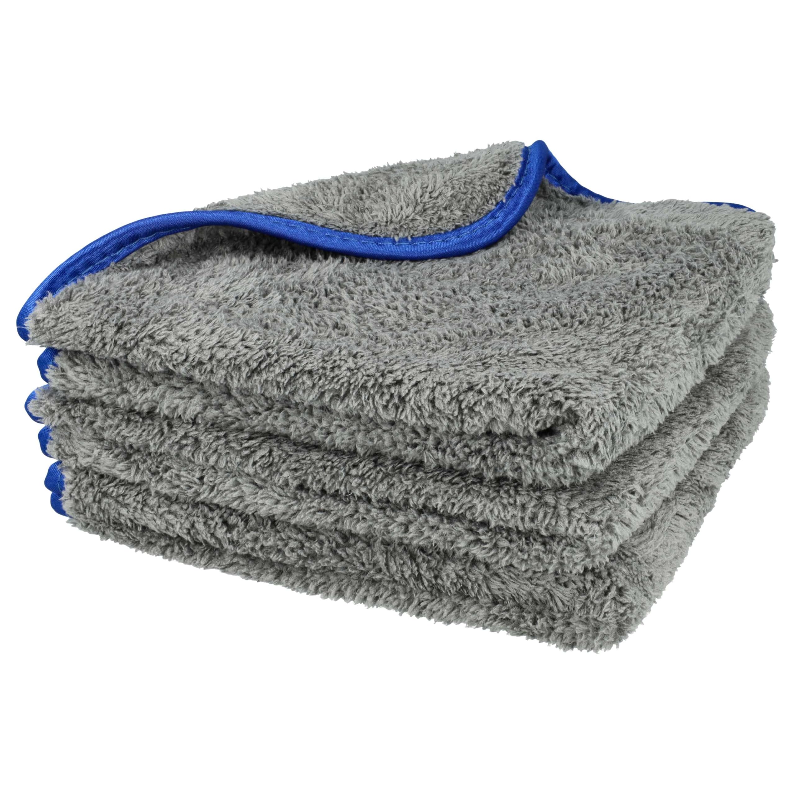 vhbw 30x Chiffons d'entretien pour Voiture, Motocycle - Chiffons en Microfibre 40 x 40 cm, lavables, réutilisables Bleu/Gris foncé