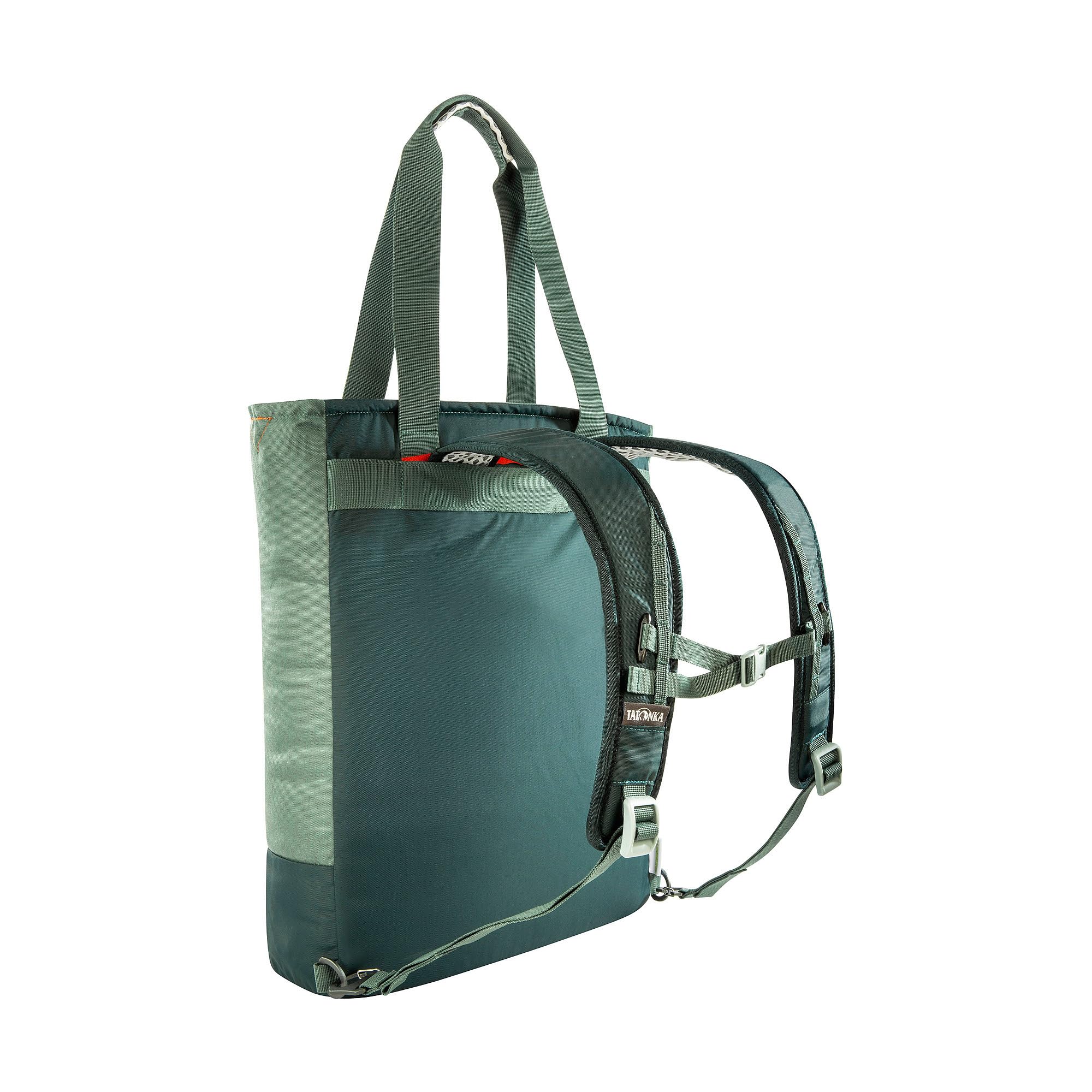 Tatonka Rucksacktasche City Stroller 20l - Tasche mit verstaubaren Rucksackträgern und Laptopfach - 20 Liter Volumen (sage Green)