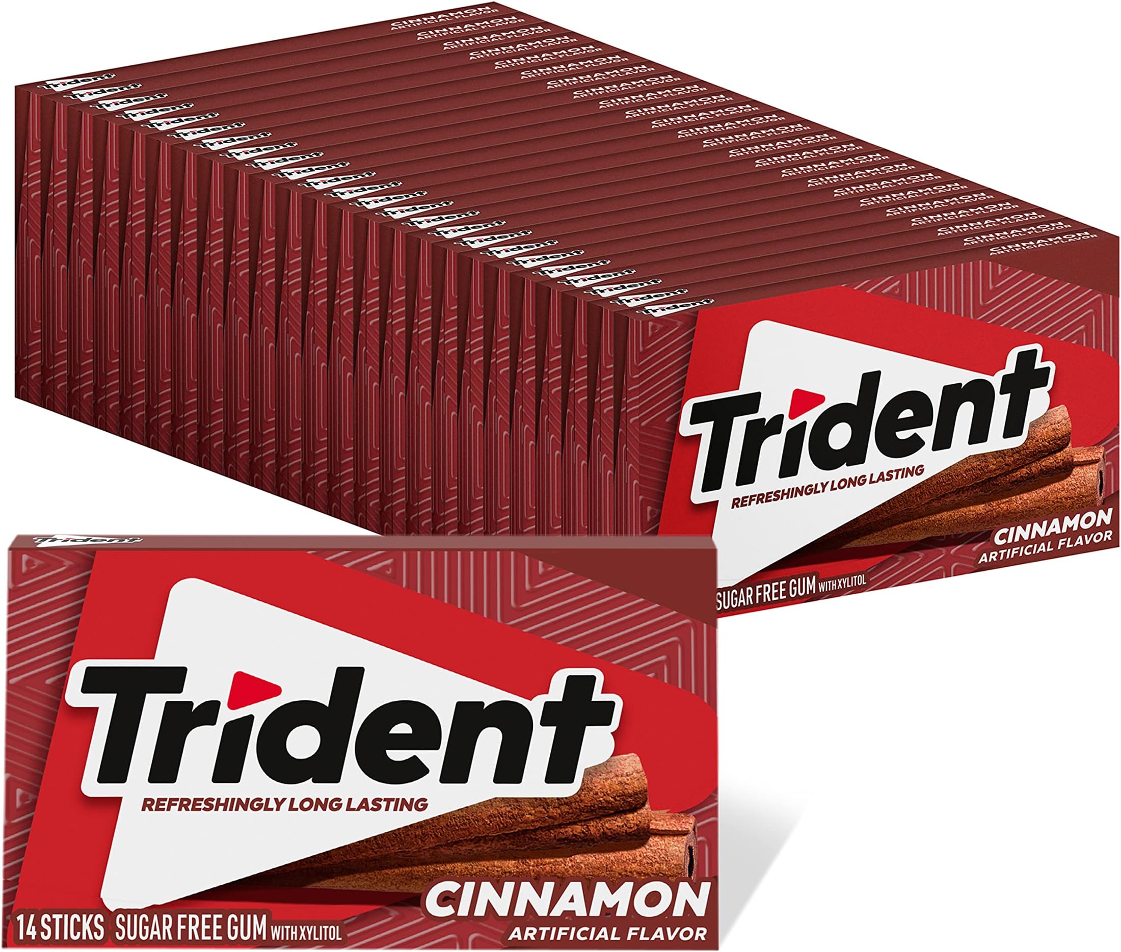 Trident Cinnamon Sugar Free Gum - 24 Packs (336 Pieces Total)