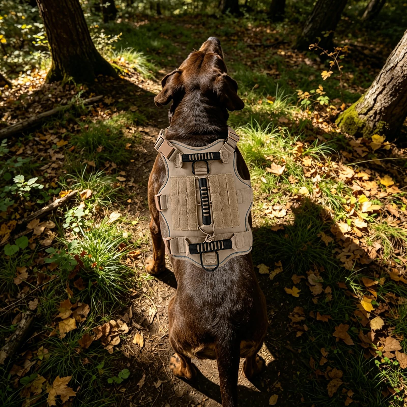Correa táctica reflectante para mascotas, adecuada para perros medianos y grandes, entrenamiento de caza, senderismo, actividades al aire libre