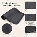 Signature Fitness 1/2-Inch Mat d'exercice anti-Tar très épais avec plaque de genou et sangle de transport, couleurs multiples