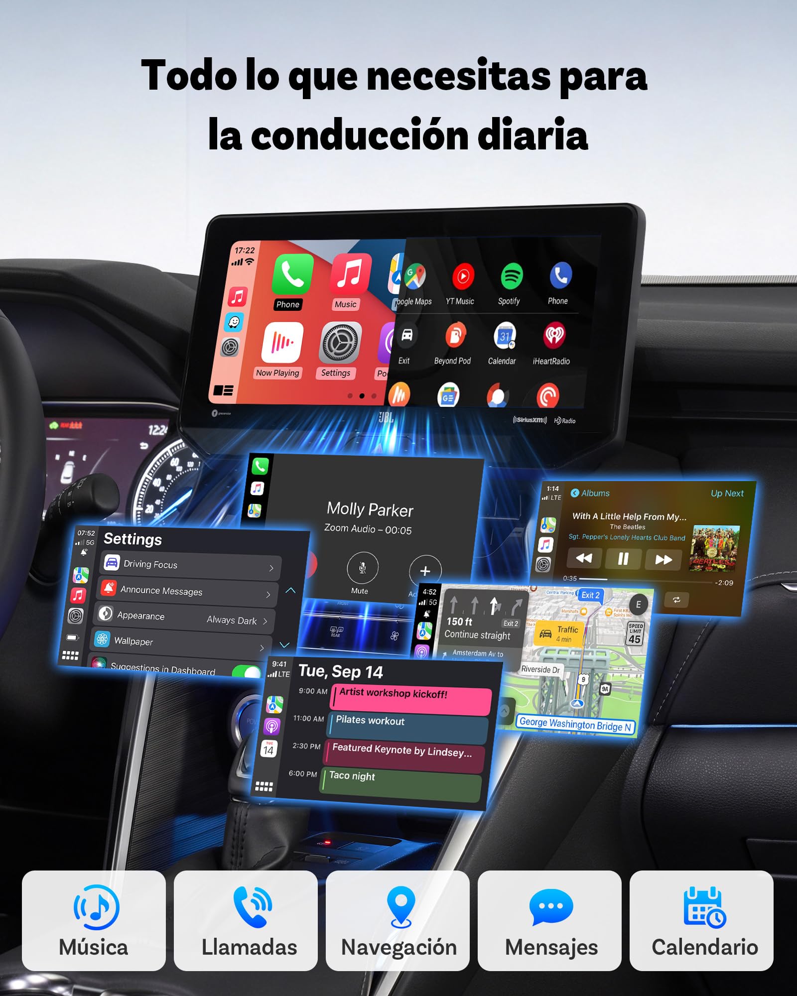 (2026 Upgraded)OTTOCAST Adaptador CarPlay Inalámbrico y Android Auto 2 en 1 | Ottocast Mini Core con Cambio de Teléfono en Un Solo Botón, WiFi 6 y Bluetooth 5.4,Convierte con Cable en Inalámbrico
