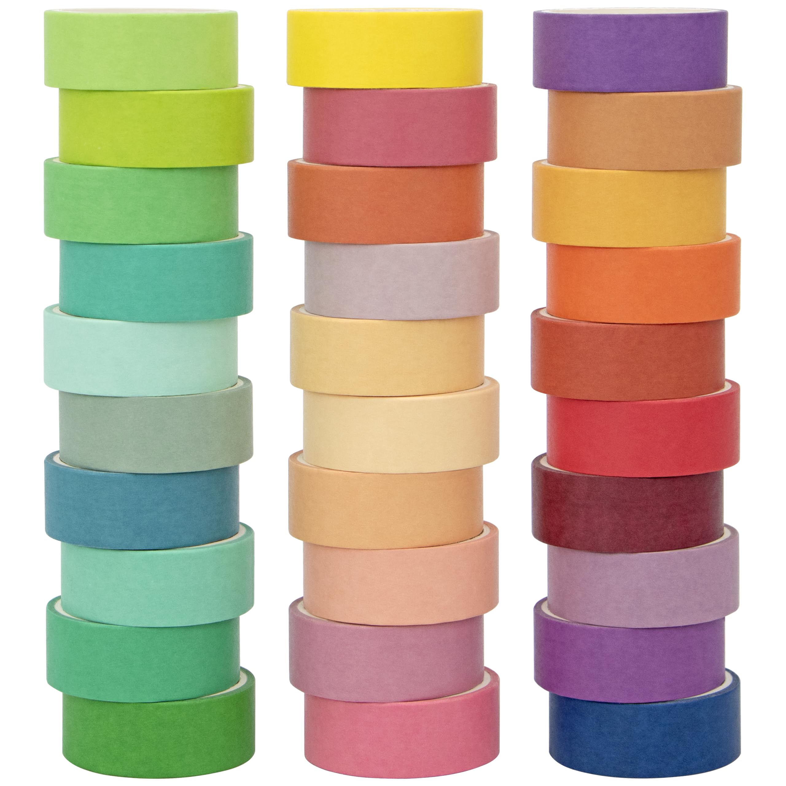 Juego de 30 rollos de cinta washi, cinta decorativa de colores, cinta para álbumes de recortes, cinta para manualidades, suministros para álbumes de recortes, cinta washi para diario