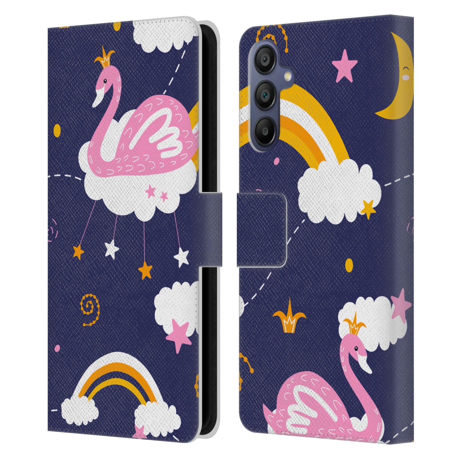 Funda para Samsung Galaxy A15 Evita Arañazos con Cuero Tipo Libro Haroulita Bosque 7