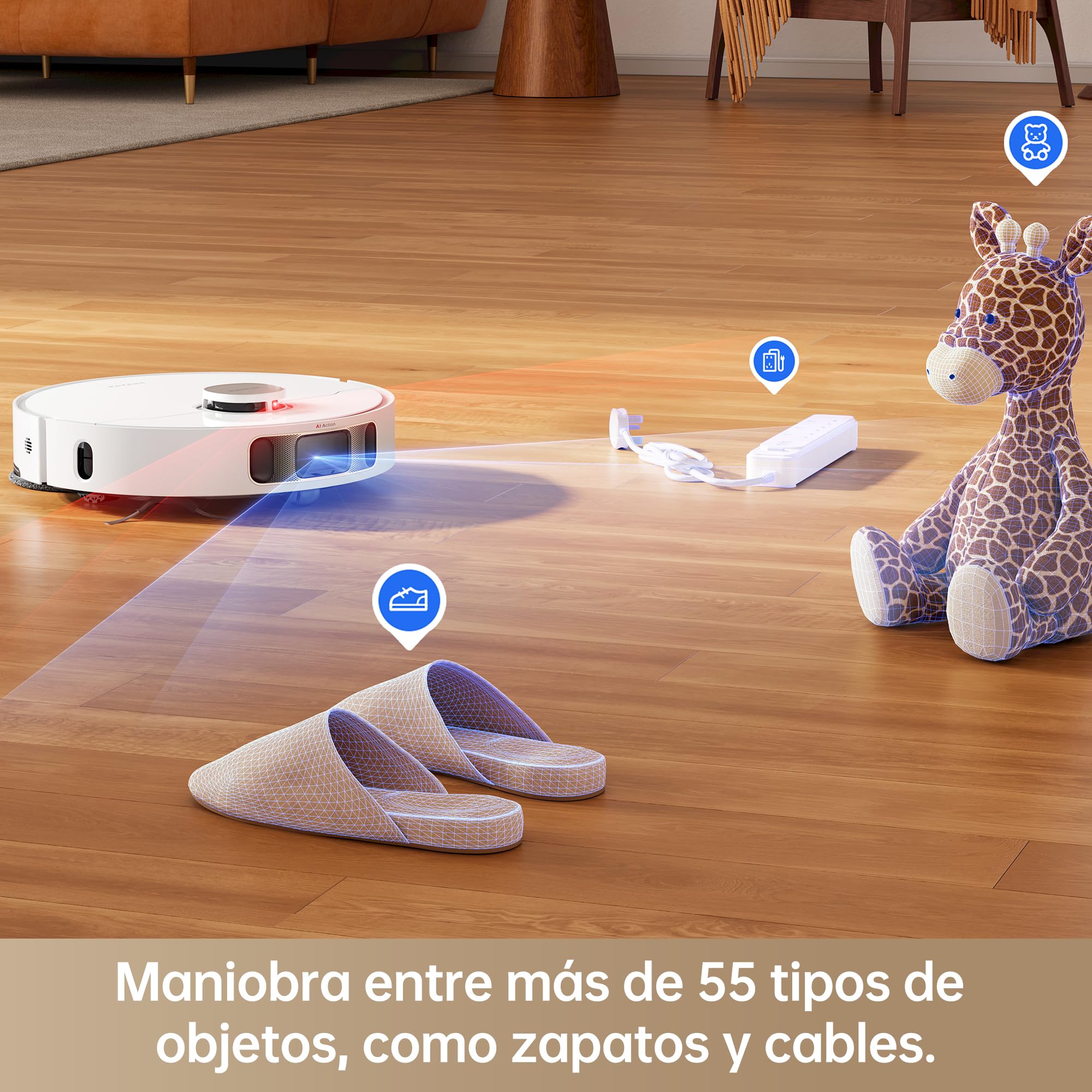 DREAME L10s Pro Ultra Heat Robot Aspirador y Fregasuelos, autolimpieza con Agua Caliente, succión de 7000 Pa, Doble Lavado de mopa y fregado de Suelos