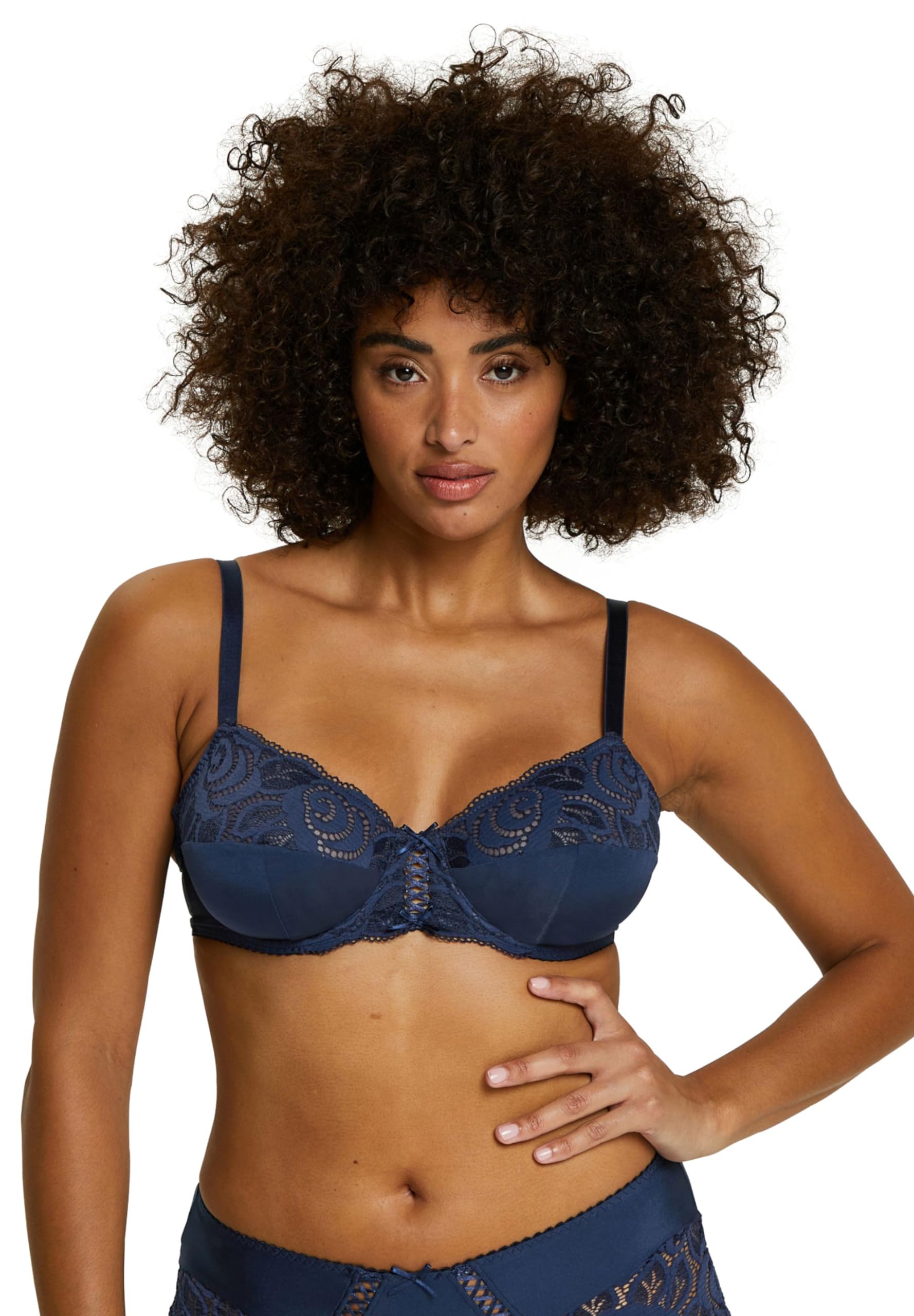 SANS COMPLEXE Women's Amélie Classic Underwired Bra, Bleu Marine,