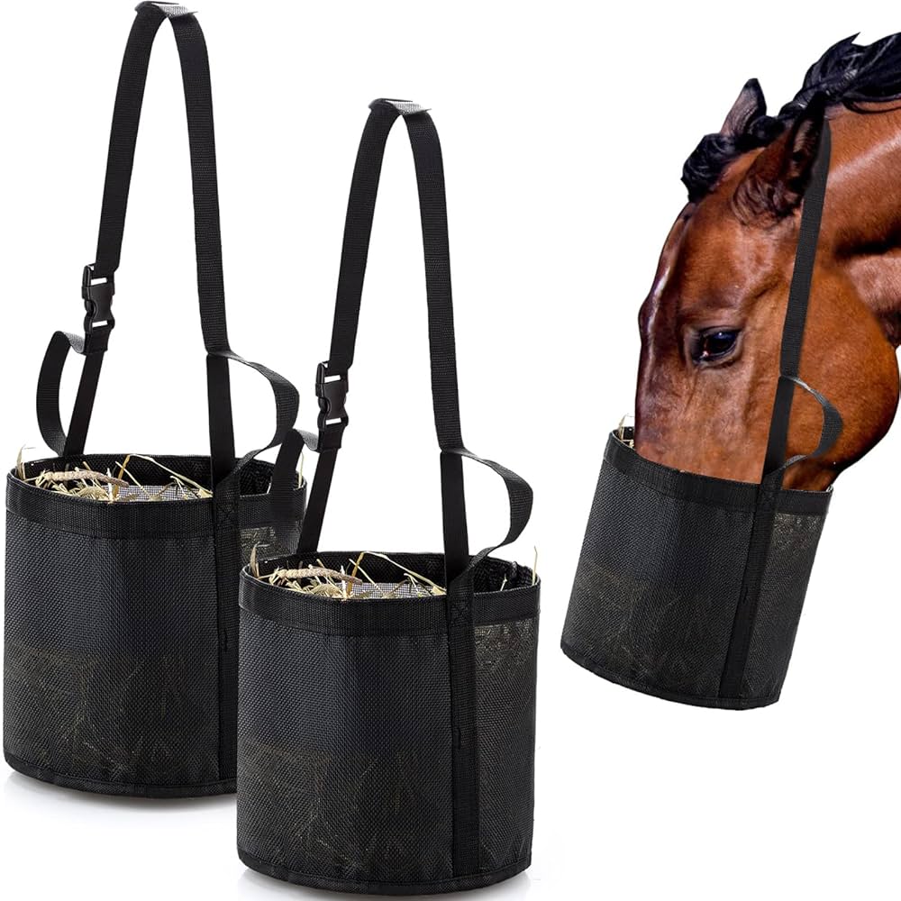 Sumind 2 Pcs Feed Horses Bag for Grain Hay Bags Heavy Duty