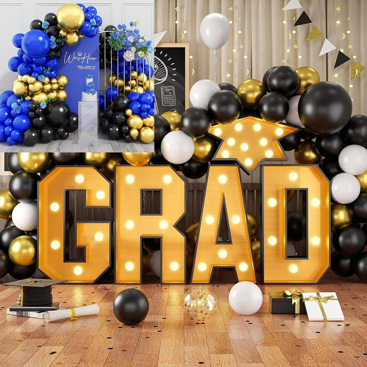 Amazon.com: FunHot Marque Light Up Letters, Large Grad Light Up Letters ...