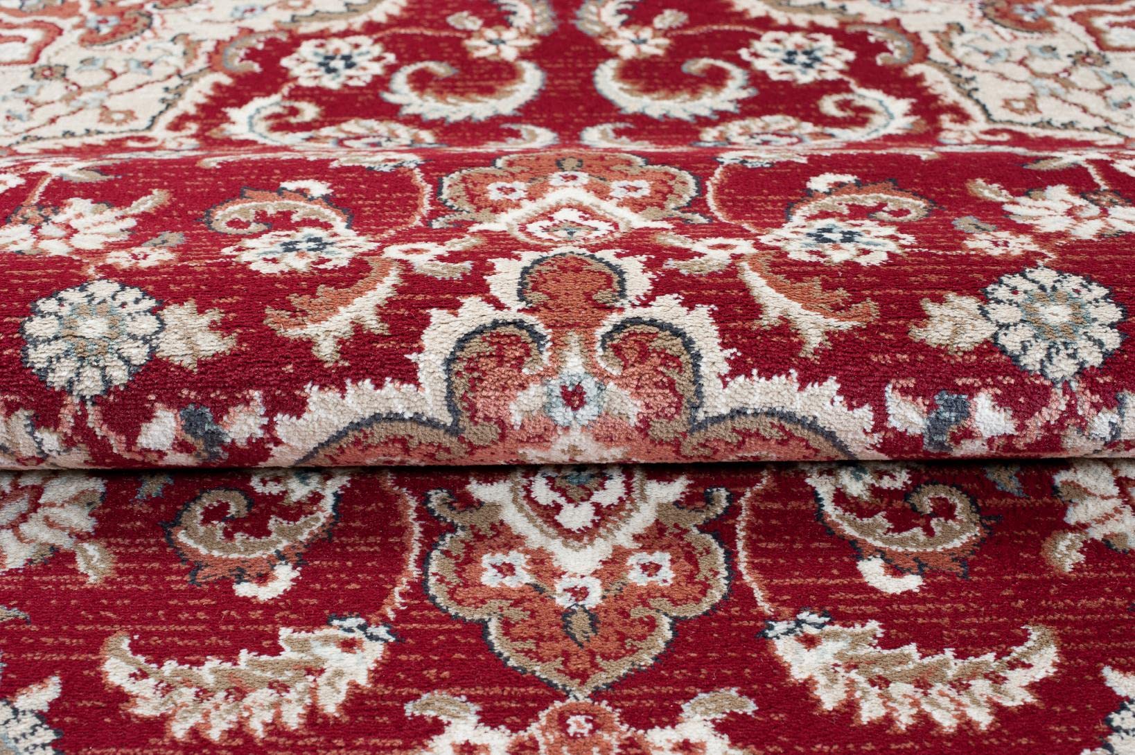 Mazovia Alfombra Pasillo 60x100cm Rojo Clásico Tradicional Suave Pelo Corto