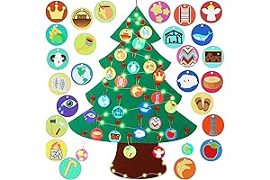 Jesse Tree Felt Christmas Tree For Toddlers Kids Xmas Countdown Advent Calendar...