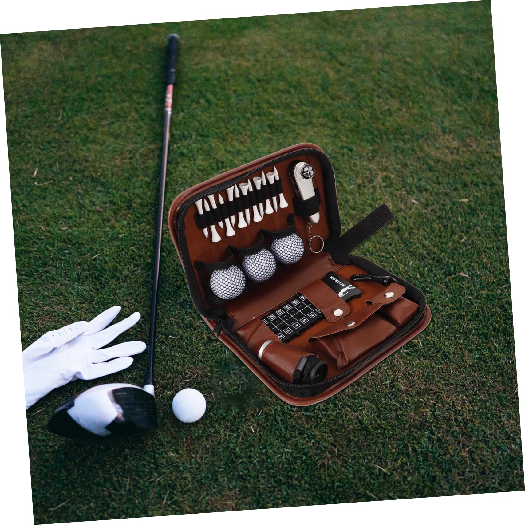 Borsa da Golf Multifunzione Kit di Accessori Compatti per Chiodi Segnapunti E Viaggi