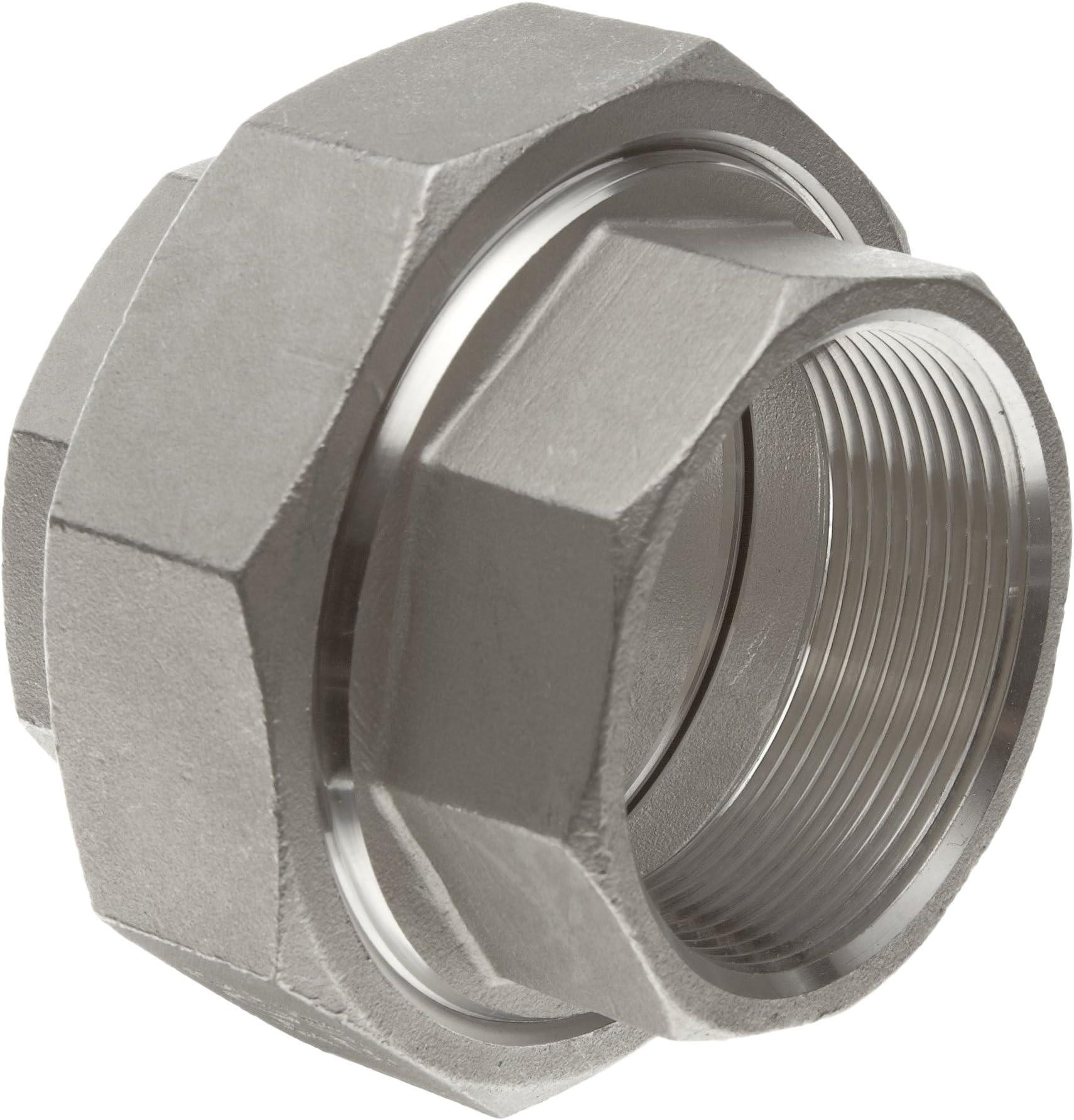 Stainless Steel 304 Cast Pipe Fitting, Union, Class 150, 1/2" NPT Female