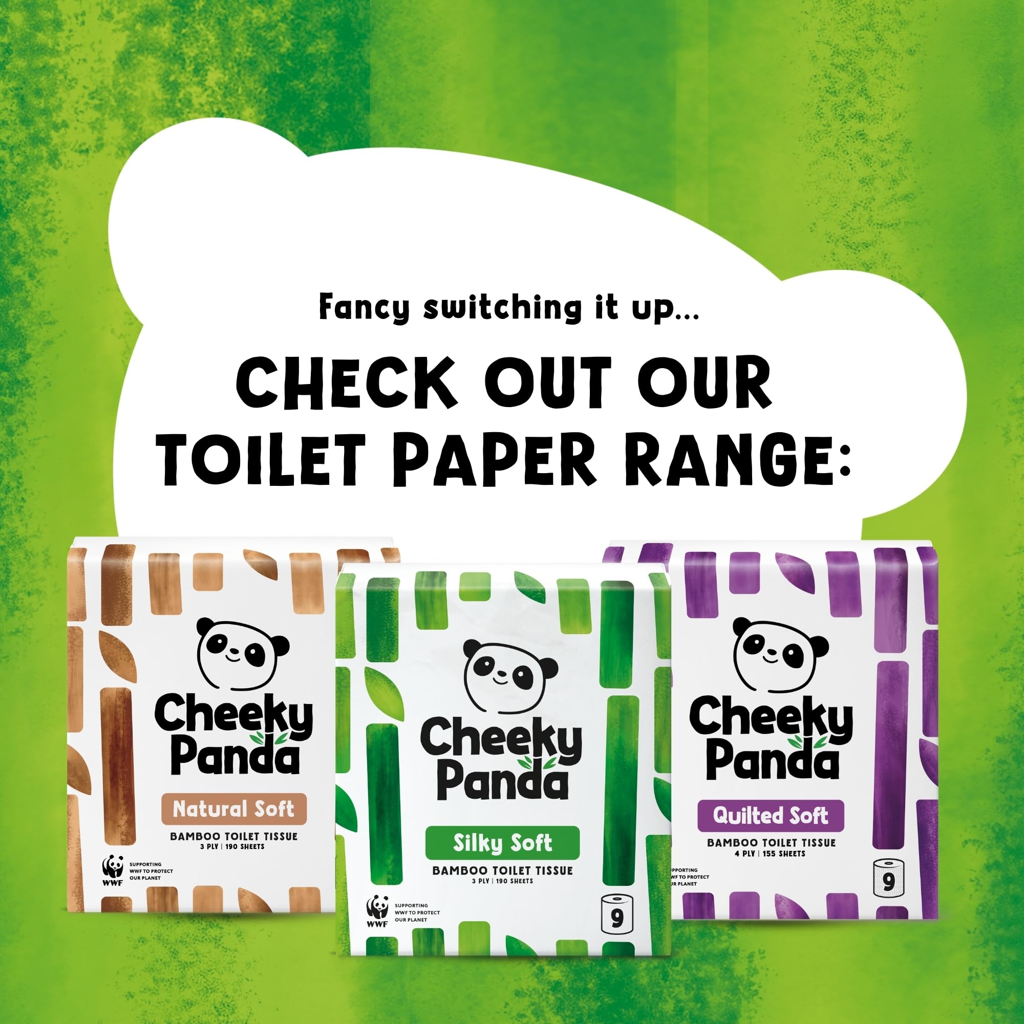 The Cheeky Panda Bamboo Toilet Rolls Bulk Buy – 24 Rolls of 3 Ply Toilet Paper | Plastic Free Packaging and Sustainable Tissue Paper | White — view 8