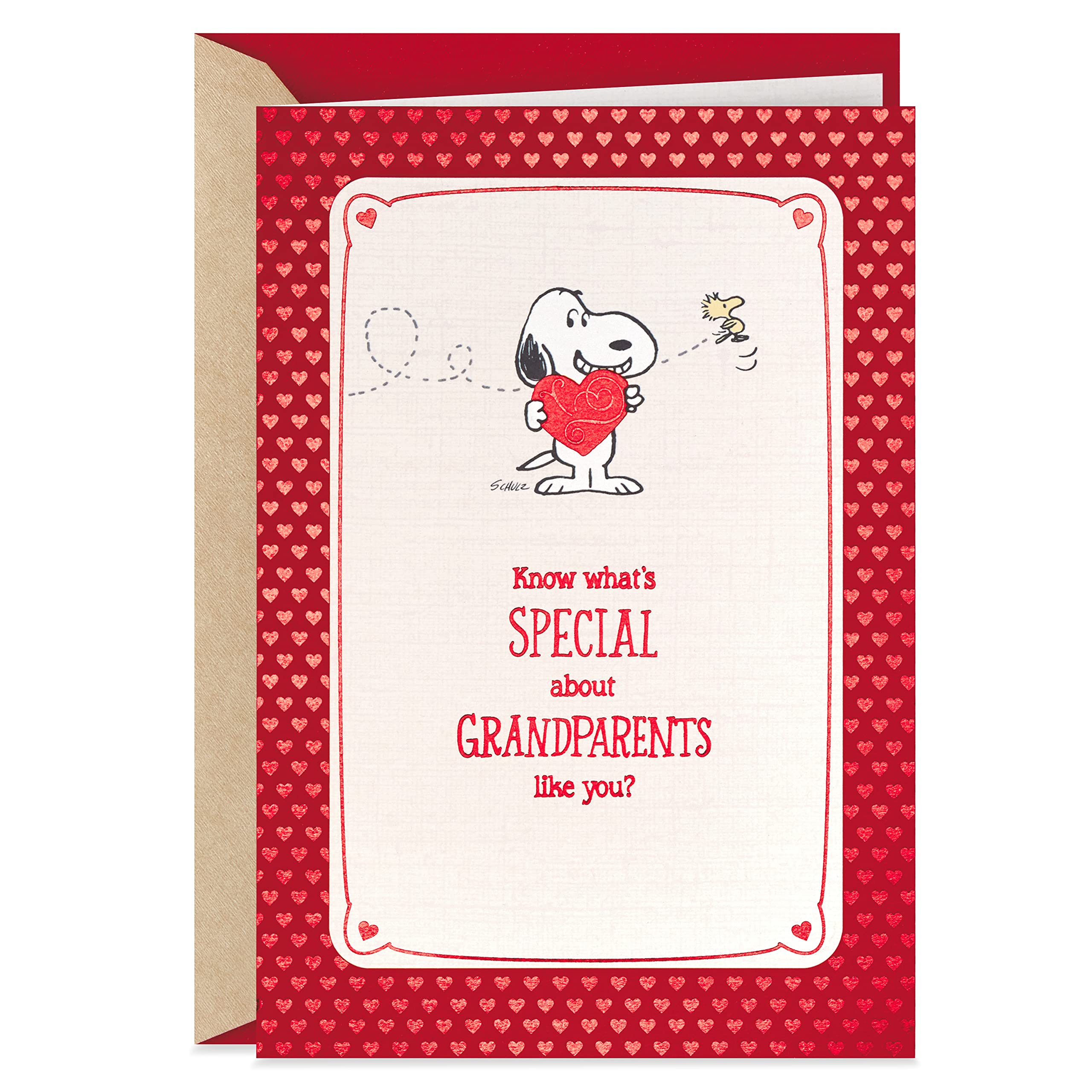 Amazon.com: Hallmark Peanuts Valentine's Day Card for Grandparents (Snoopy  and Woodstock) : Everything Else
