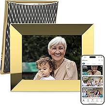 Nixplay 9.7 inch Smart Digital Photo Frame with WiFi and 2K Display (W10G) - Gold - Share Photos and Videos Instantly via ...