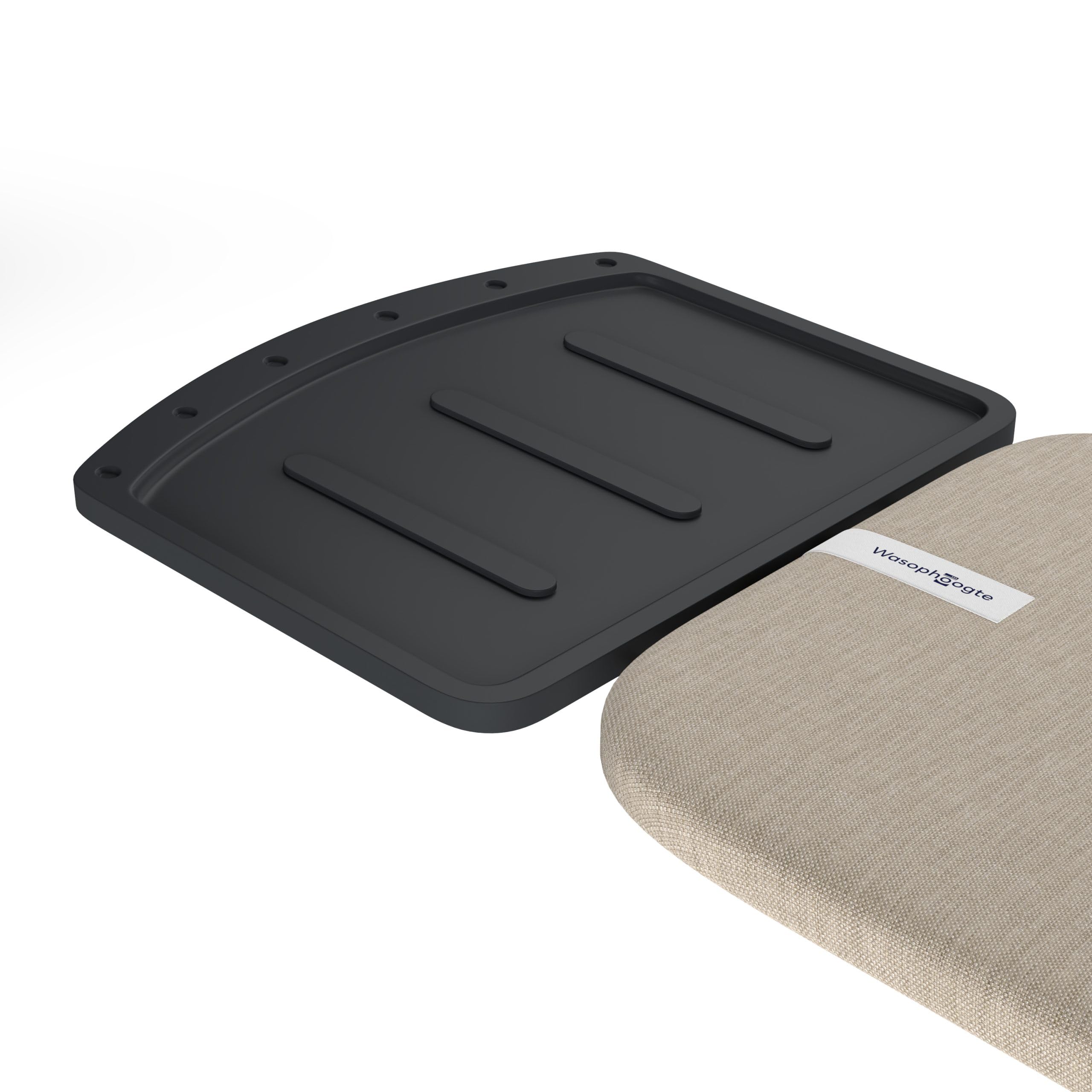 Bügelbrett – Mit Dampfbügelstation-Ablage – 122x38 cm – Stabil und standfest – Höhenverstellbar – Luxuriöses Bügelerlebnis – Farbe: Beige