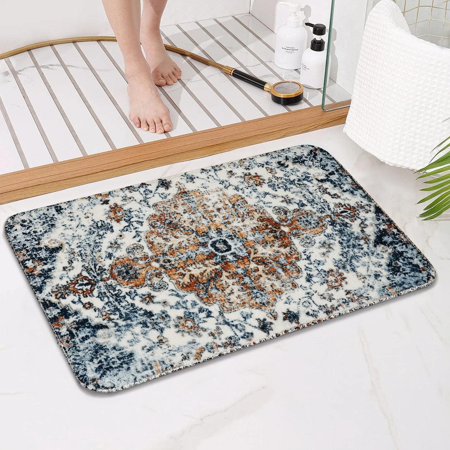 Boho Style Bathroom Rugs Farmhouse Bohemia Bath Mat Non