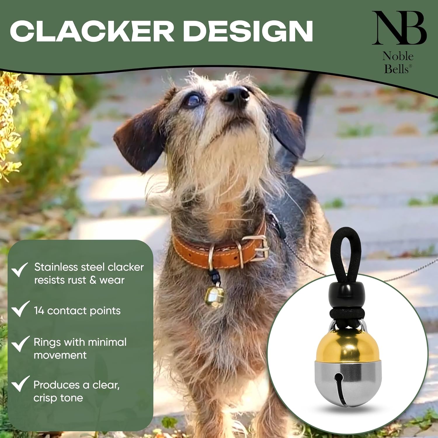 Noble Bells, Pair - Handmade in USA, Extra Loud Collar Bells for Cats and Dogs, Premium Brass and Nickel Silver 5 Noble Bells, Pair - Handmade in USA, Extra Loud Collar Bells for Cats and Dogs, Premium Brass and Nickel Silver - Image 5