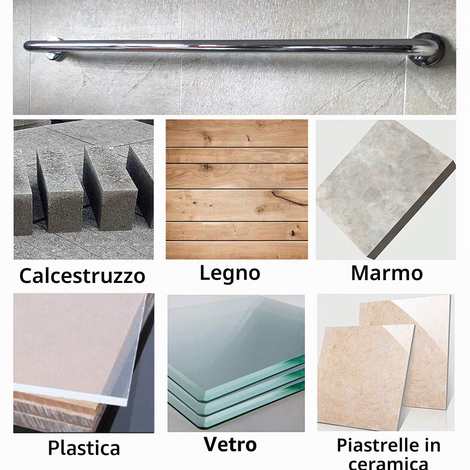 Gunpla 10 Pezzi 6mm Punta per Vetro Punte Trapano per Bucare Piastrelle Gres Porcellanato Ceramica Vetro Granito in Acciaio di Tungsteno Materiale