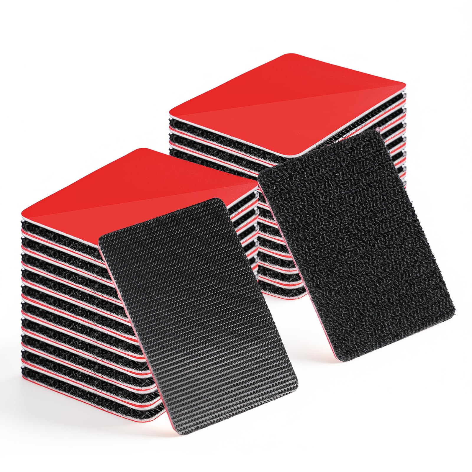 LLPT Heavy Duty Hook and Loop Strips with Adhesive | 20 Sets Strong Back Adhesive Mounting Tape | 40 x 50mm | Double Sided Sticky Strips for Outdoor or Indoor Use(HLS4020)