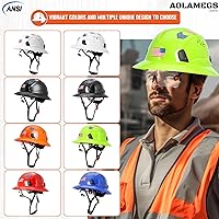 Vista 62 de Carbon Fiber Pattern Full Brim Hard Hat with Visor-OSHA Approved Construction Safety Helmet for Men Women,ANSI Z89.1 Vented Reflective Hardhat with