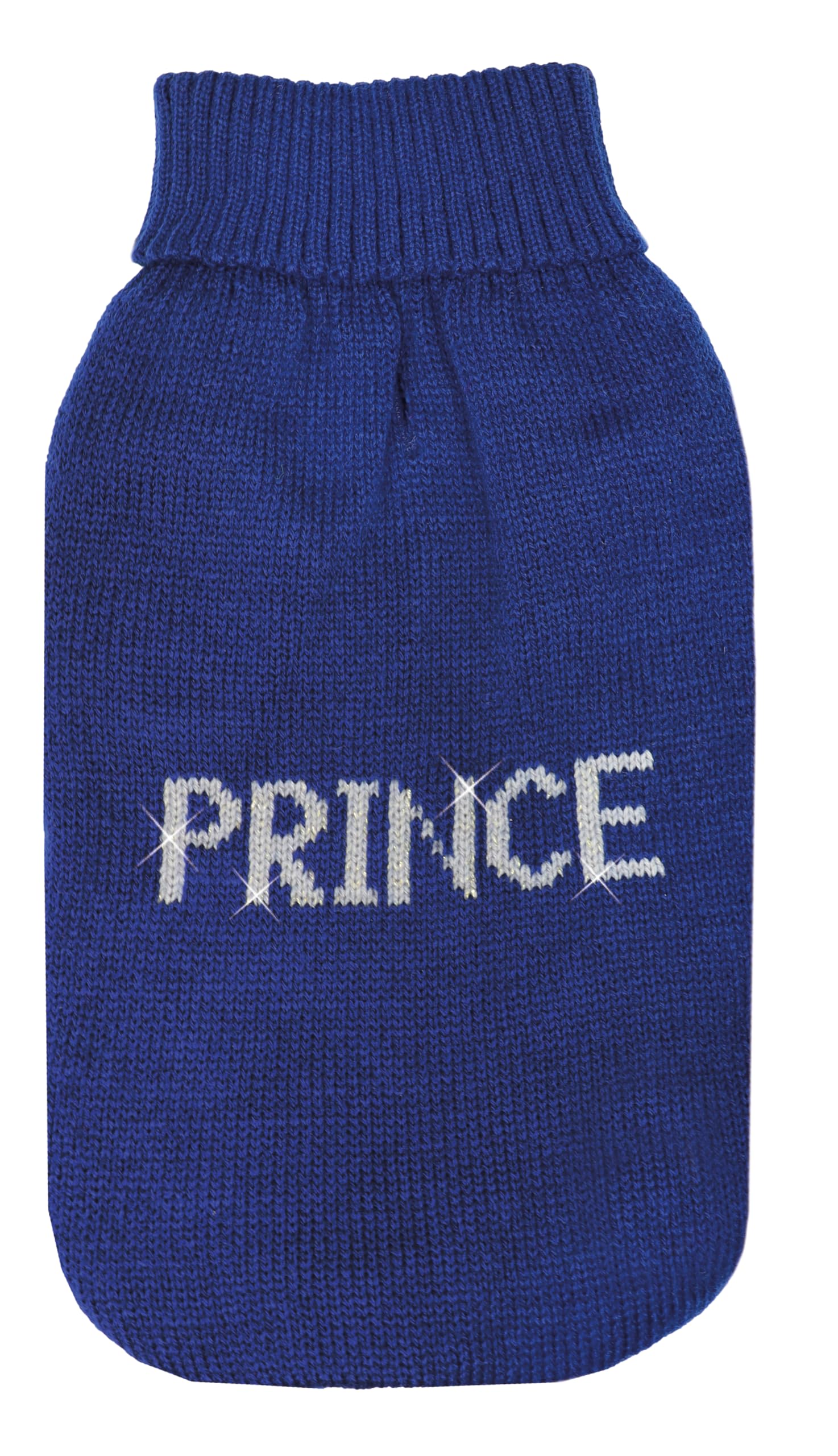 Pull pour chien bleu de 50 cm avec col montant chaud Record Prince