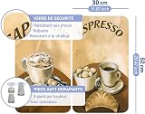 WENKO Herdabdeckplatte Universal Mod. Kaffee, höhenverstellbar für alle Herdarten, Schneidebrett und Spritzschutz, Glas, 30 x 52 cm, 2-teilig  WENKO Herdabdeckplatte Universal Mod. Kaffee, höhenverstellbar für alle Herdarten, Schneidebrett und Spritzschutz, Glas, 30 x 52 cm, 2-teilig - 6