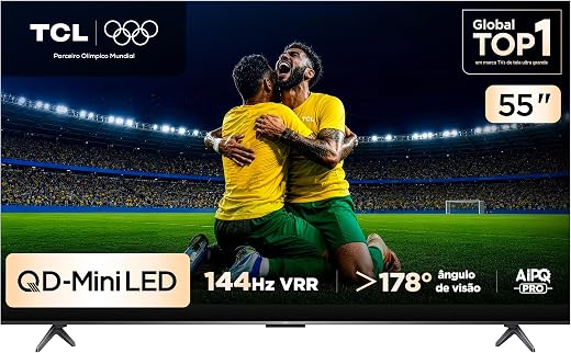 Smart TV TCL 55 Polegadas QLED Mini LED 4K C6K WiFi Bluetooth...