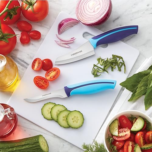 Vista 23 de Farberware Precise Slice Santoku Parer Cuchillo 3.5 pulgadas, rojo