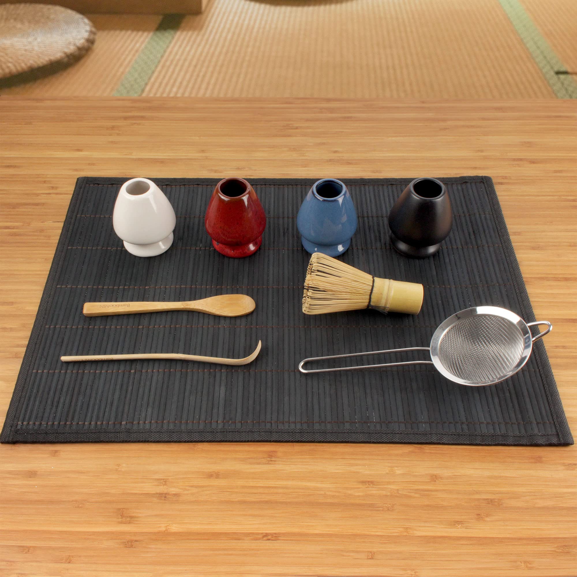 Set da 8 Pezzi per Tè Matcha Giapponese: Bastoncini, Ciotola a Forma di Loto, Frusta, Cucchiaio e Utensili per la Preparazione del Tè  15