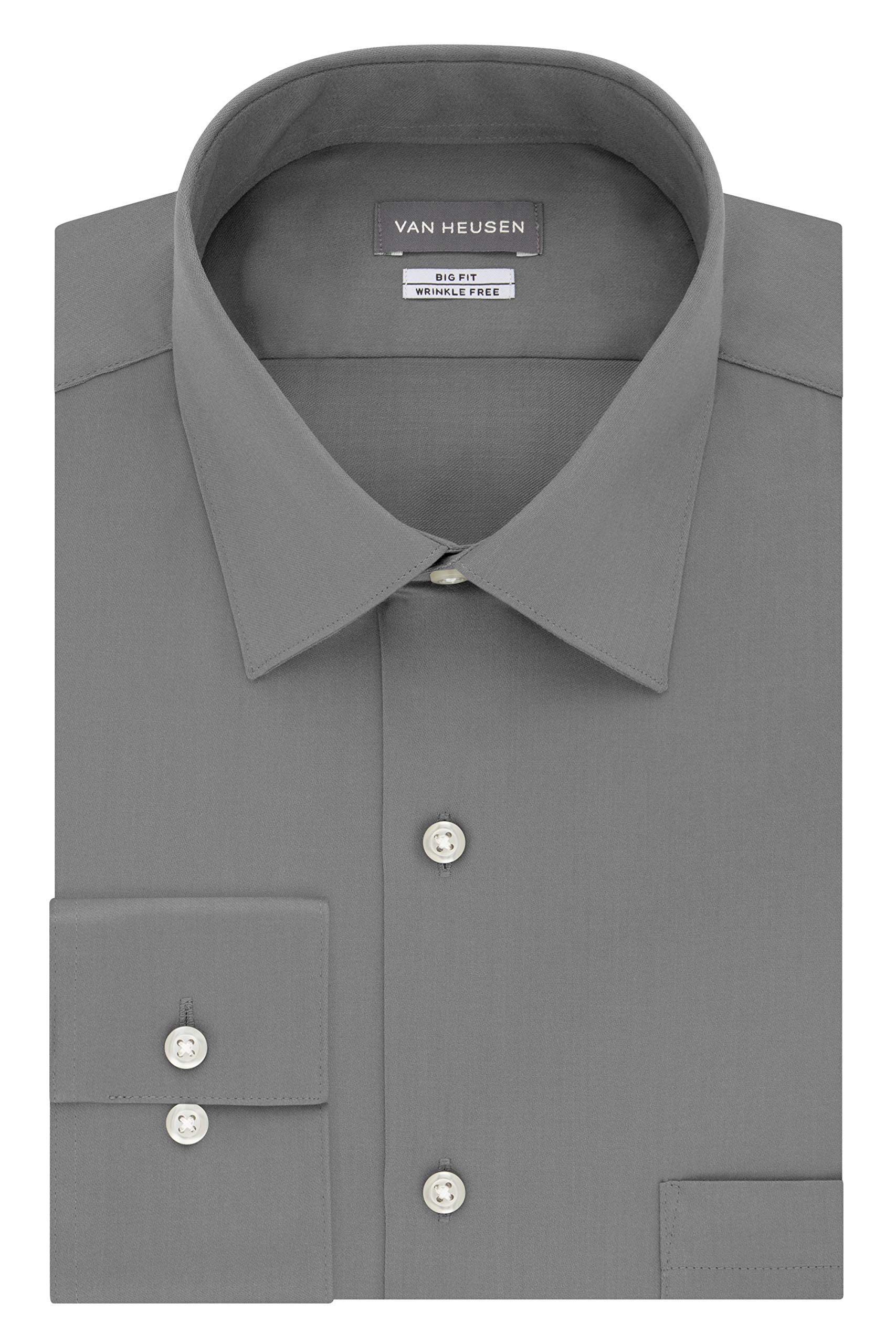 Van Heusen Mens Big And Tall Dress Shirts Lux Sateen Solid