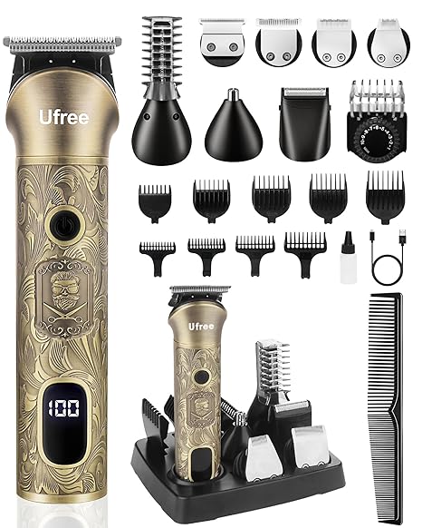 Ufree Beard Trimmer for Men, Electric Razor Shaver, Cordless Hair