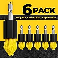 Vista 6 de Holikme Cepillo de taladro de 6 piezas con cabezal multiusos y cabezal de lechada, cepillo de limpieza de hendiduras, juego de accesorios de cepillo