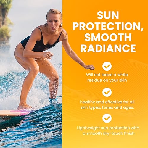 Miniatura 4 de JACKET Protector solar SPF 50+, protector solar antienvejecimiento con vitamina C, protector solar resistente al agua para cara, loción de